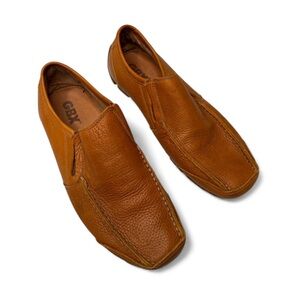 GBC brown leather men's driving Mocs
